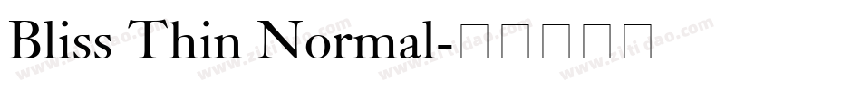 Bliss Thin Normal字体转换